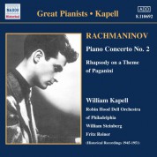 Rachmaninov: Piano Concerto No. 2 / Rhapsody On A Theme of Paganini (Kapell) (1950-1951) - CD