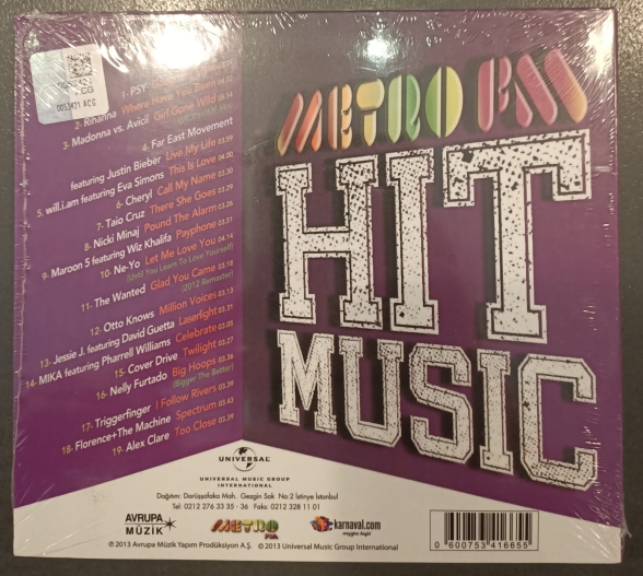 Çeşitli Sanatçılar: Metro FM Hit Music - CD Foto #2
