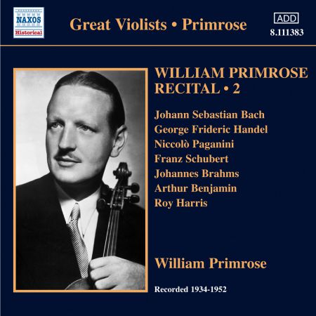William Primrose: Primrose: Recital, Vol. 2 - CD