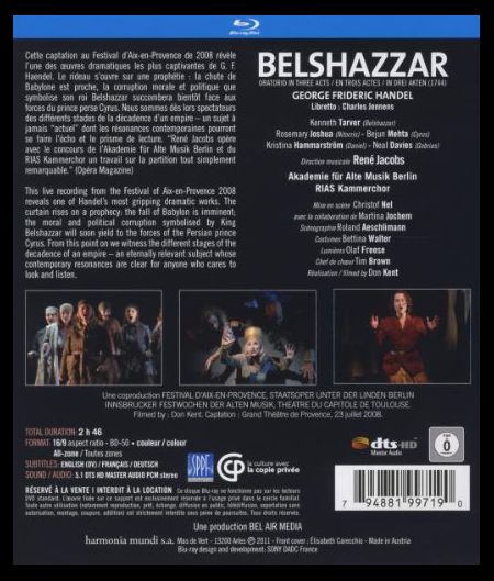 Akademie für Alte Musik Berlin, RIAS Kammerchor, René Jacobs: Handel: Belshazzar - BluRay Foto #2