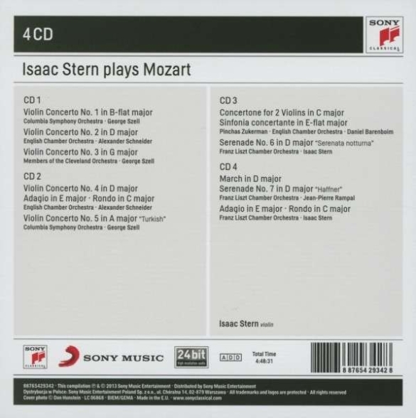 Isaac Stern Plays Mozart - CD Foto #2