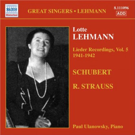 Lotte Lehmann: Lehmann, Lotte: Lieder Recordings, Vol. 5 (1941-1942) - CD