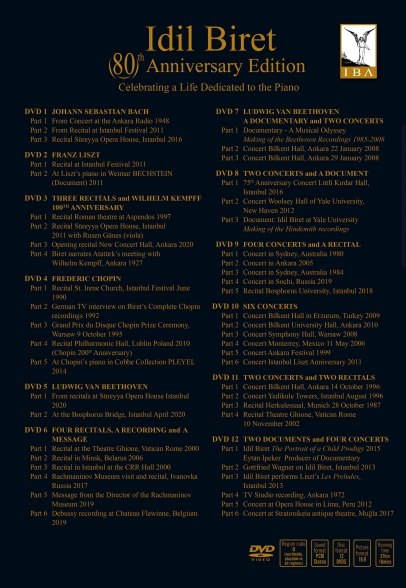 İdil Biret: 80th Anniversary Edition - Celebrating a Life Dedicated to the Piano - DVD Foto #3