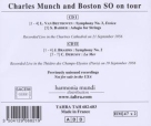 Charles Munch: Boston on Tour - CD Foto #2