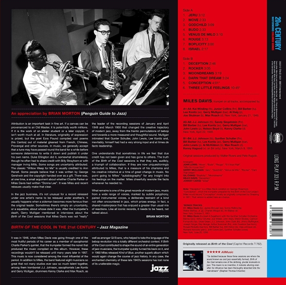 Miles Davis: Birth Of The Cool (Limited Edition - Red Vinly) - Plak Foto #2