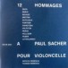12 Hommages a Paul Sacher pour Violoncelle - CD