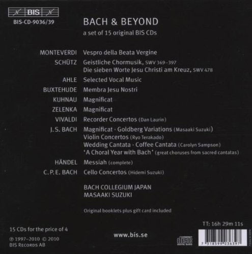 Masaaki Suzuki, Bach Collegium Japan: Bach & Beyond - CD Foto #2
