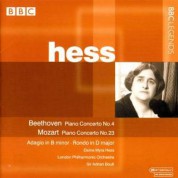 Myra Hess, London Philharmonic Orchestra, Adrian Boult: Beethoven, Mozart: Piano Concerto No. 4,  Piano Concerto No. 23 / Adagio in B minor / Rondo in D Major - CD