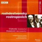 Mstislav Rostropovich, Gennadi Roshdestvensky, Leningrad Philharmonic Orchestra: Tchaikovsky, Shostakovich: Symphony No. 4, Cello Concerto No. 1 - CD