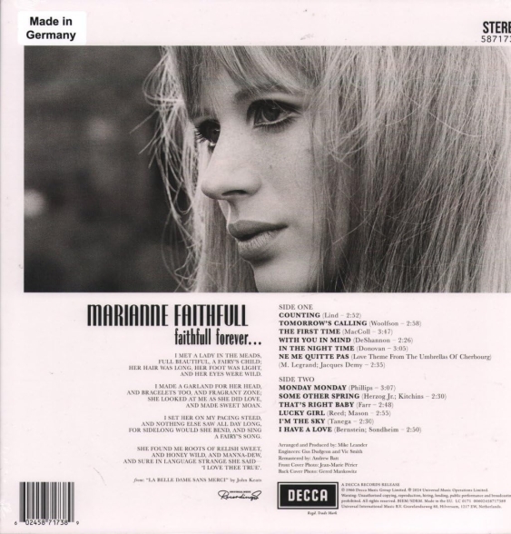 Marianne Faithfull: Faithfull Forever (Limited Clear Vinyl) - Plak Foto #2