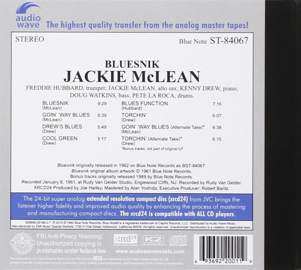 Jackie McLean: Bluesnik - XRCD Foto #2
