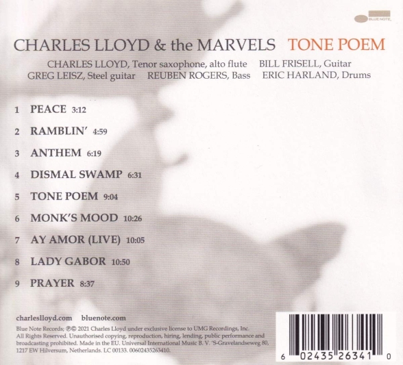 Charles Lloyd: Tone Poem - CD Foto #2