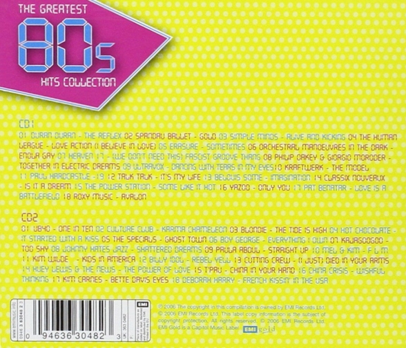 Çeşitli Sanatçılar: The Greatest 80's Hits Collection - CD Foto #2