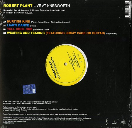 Robert Plant: Live At Knebworth (RSD 2021) - Single Plak