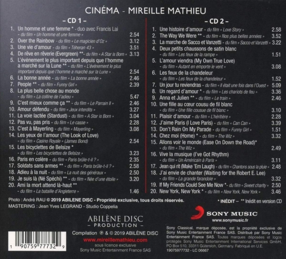Mireille Mathieu: Cinéma - CD Foto #2
