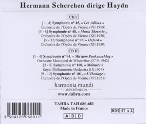 Hermann Scherchen: Haydn - CD Foto #2