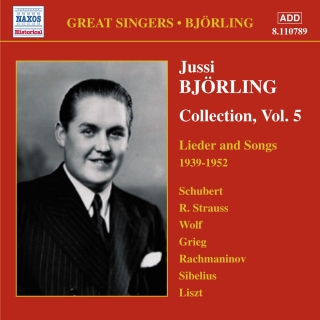 Jussi Björling: Collection, Vol. 5: Lieder and Songs (1939-1952) - CD