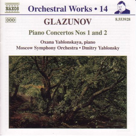 Dmitry Yablonsky: Glazunov, A.K.: Orchestral Works, Vol. 14 - Piano Concertos Nos. 1 and 2 - CD