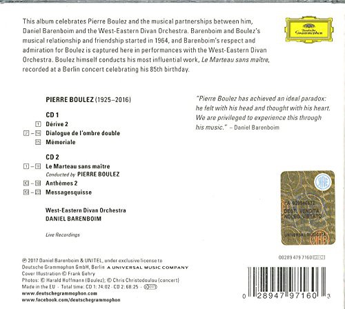 Daniel Barenboim, West-Eastern Divan Orchestra: Pierre Boulez Tribute - CD Foto #2