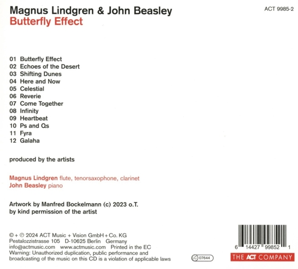 Magnus Lindgren, John Beasley: Butterfly Effect - CD Foto #2