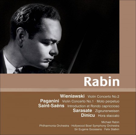 Michael Rabin, Philharmonia Orchestra, Hollywood Bowl Orchestra, Eugene Goossens, Felix Slatkin: Michael Rabin Plays Violin Concertos (Wieniawski, Paganini, Saint Saens, Sarasate) - CD