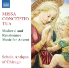Michael Alan Anderson, Schola Antiqua of Chicago: Missa Conceptio Tua: Medieval & Renaissance Music for Advent - CD Foto #1