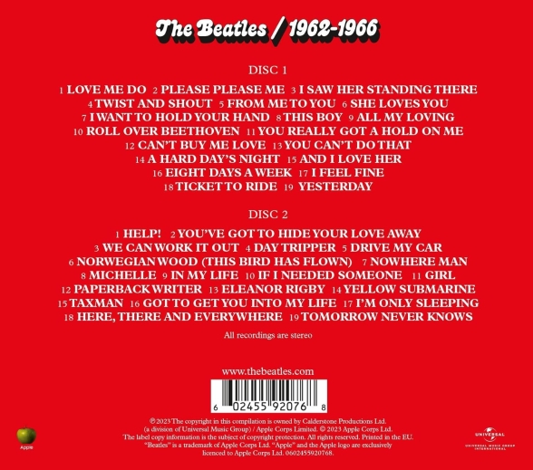 The Beatles: 1962 - 1966 (The Red Album - 2023 Edition) - CD Foto #2