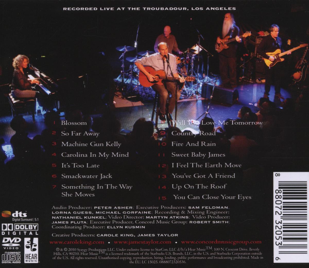 Carole King James Taylor Live At The Troubadour James Taylor, Carole King: Live At The Troubadour - CD - Opus3a