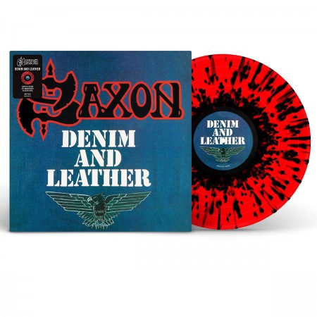 Saxon: Denim And Leather (40th Anniversary - Red W/ Black Splatter Vinyl) - Plak