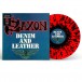 Saxon: Denim And Leather (40th Anniversary - Red W/ Black Splatter Vinyl) - Plak