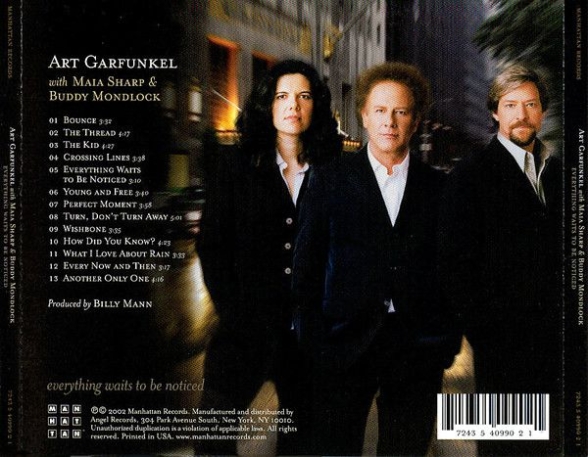 Art Garfunkel, Maia Sharp, Buddy Mondlock: Everything Waits To Be Not - CD Foto #2