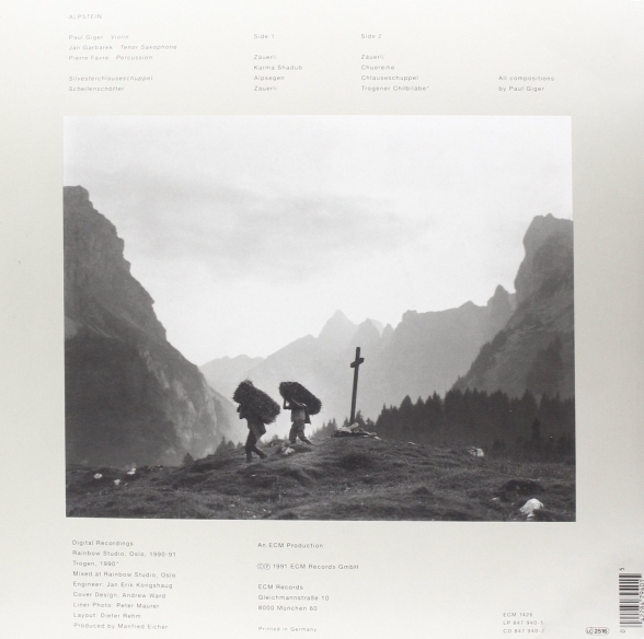 Paul Giger, Pierre Favre, Jan Garbarek: Alpstein - Plak Foto #2
