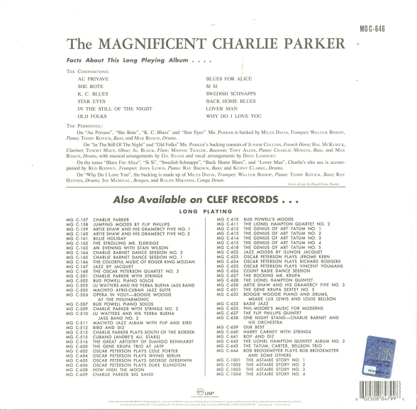 Charlie Parker: The Magnificent Charlie Parker - Plak Foto #2