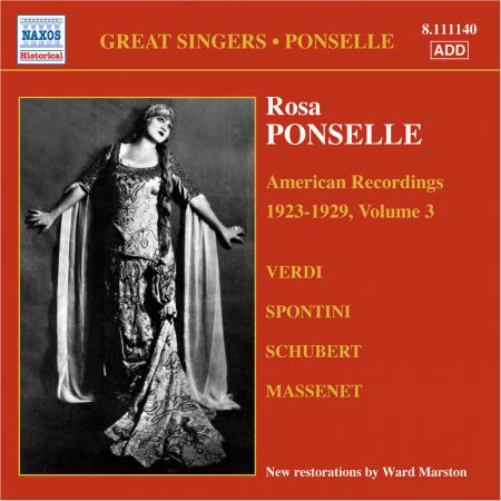 Rosa Ponselle: Ponselle, Rosa: American Recordings, Vol. 3 (1923-1929) - CD