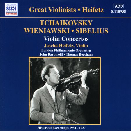 Tchaikovsky / Wieniawski / Sibelius: Violin Concertos (Heifetz) (1935-1937) - CD