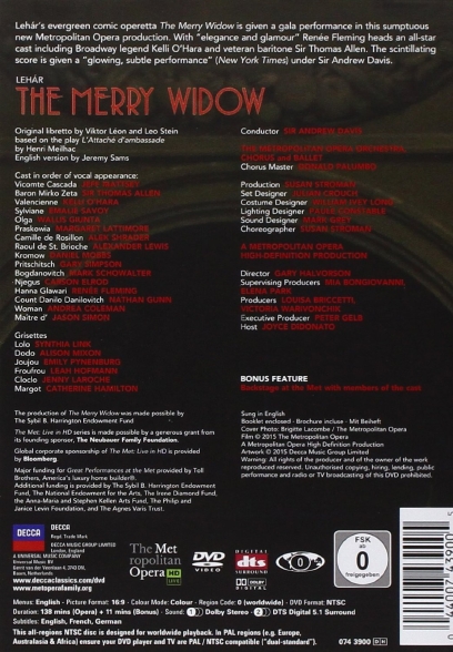 Renée Fleming, Nathan Gunn, Kelli O'hara, Alek Shrader, Sir Thomas Allen, Carson Elrod, The Metropolitan Opera Orchestra, Chorus and Ballet, Sir Andrew Davis: Léhar: The Merry Widow - DVD Foto #2