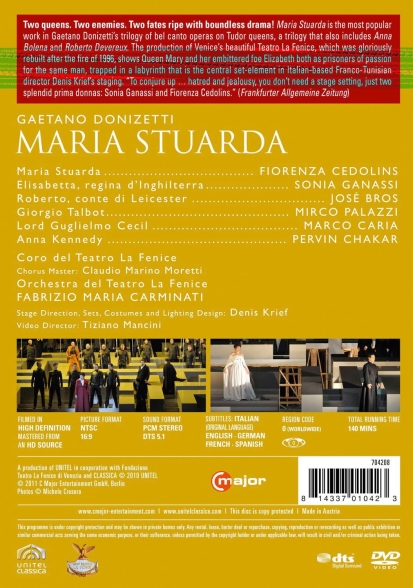 Sonia Ganassi, Jose Bros, Mirco Palazzi, Fabrizio Maria Carminati, Fiorenza Cedolins, Orchestra del Teatro La Fenice di Venezia: Donizetti: Maria Stuarda - DVD Foto #2