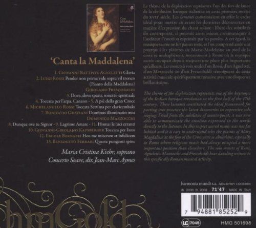Maria Cristina Kiehr, Concerto Soave, Jean-Marc Aymes: Canta la Maddalena - CD Foto #2