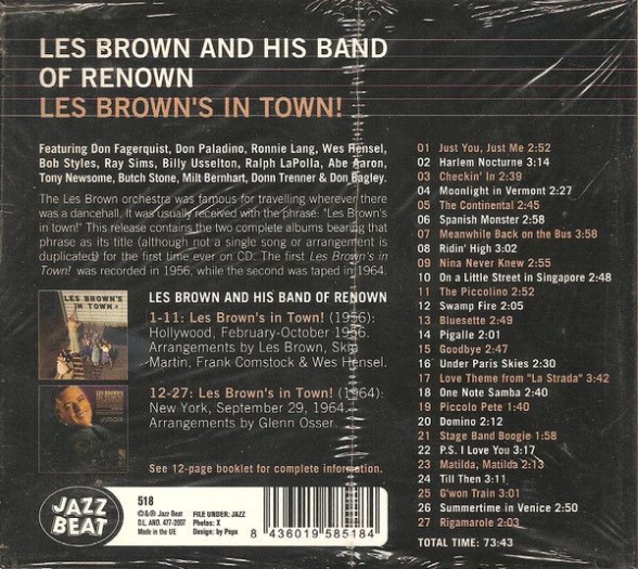 Les Brown: The Complete Les Brown's In Town - Digipak - CD Foto #2