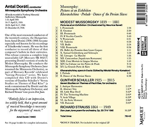 Minneapolis Symphony Orchestra, Antal Doráti: Mussorgsky/ Schuller/ Strauss: Pictures At An Exhibition/ 7 Etüdes on Themes by Paul Klee/ Don Juan - CD Foto #2