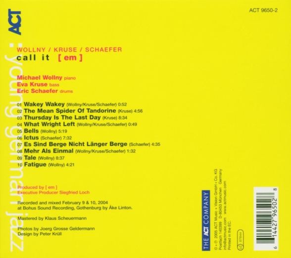 Michael Wollny's [em]: Call It [em] - CD Foto #2