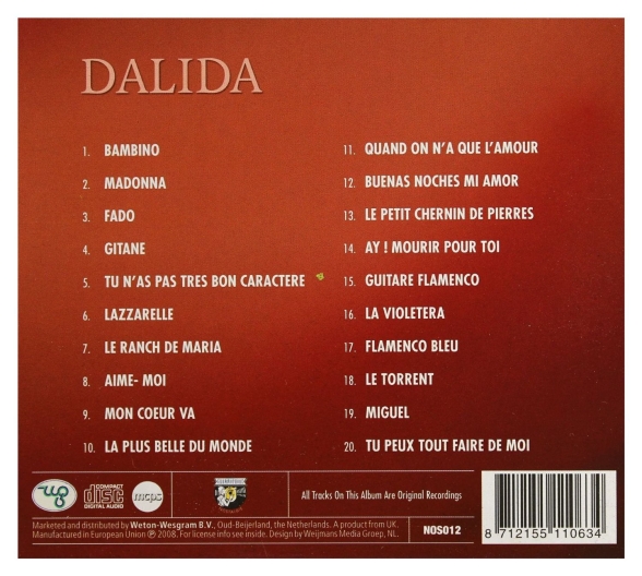 Dalida: 20 Chanson - CD Foto #2