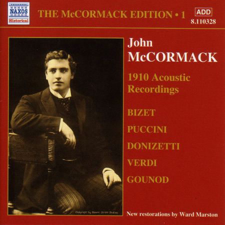 Mccormack, John: Mccormack Edition, Vol. 1: The Acoustic Recordings (1910) - CD