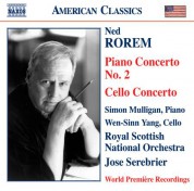 José Serebrier: Rorem: Piano Concerto No. 2 - Cello Concerto - CD