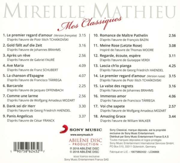 Mireille Mathieu: Mes Classiques - CD Foto #2