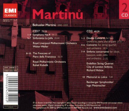 Martinu: Symphony No.4, Memorial to Licide, Concertos - CD Foto #2