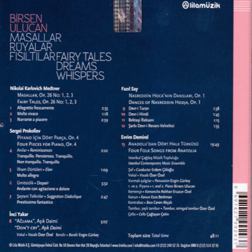 Birsen Ulucan: Masallar, Rüyalar, Fısıltılar - CD Foto #2