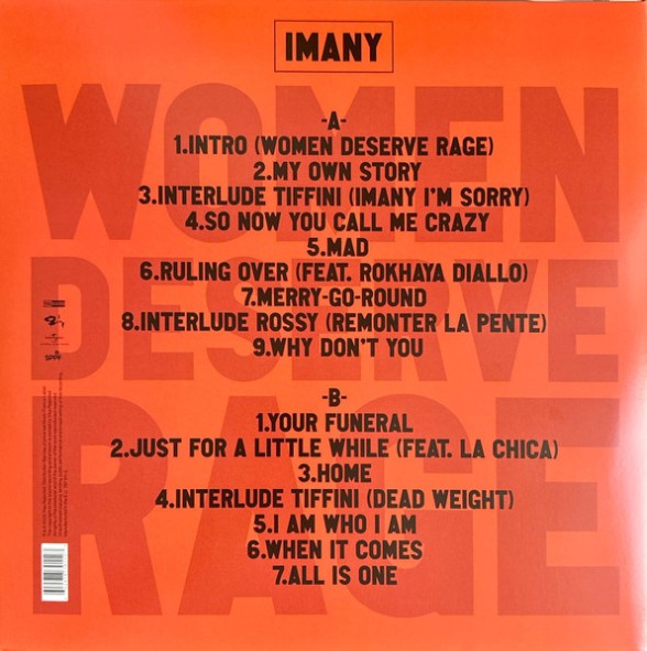 Imany: Women Deserve Rage - Plak Foto #2