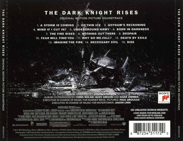 Hans Zimmer: The Dark Knight Rises (Original Motion Picture Soundtrack) - CD Foto #2