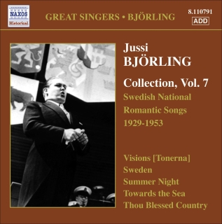 Jussi Björling: Bjorling, Jussi: Bjorling Collection, Vol. 7: Swedish National Romantic Songs (1929-1953) - CD